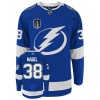 Tampa Bay Lightning tröja Brandon Hagel 38 Adidas Stanley Cup 2022 Blå Authentic - NHL Tröjor Herr